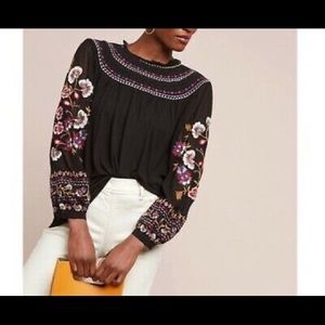 Anthropologie Akemi & Kin black blouse.